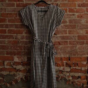 Women's Black/White Gingham Dress